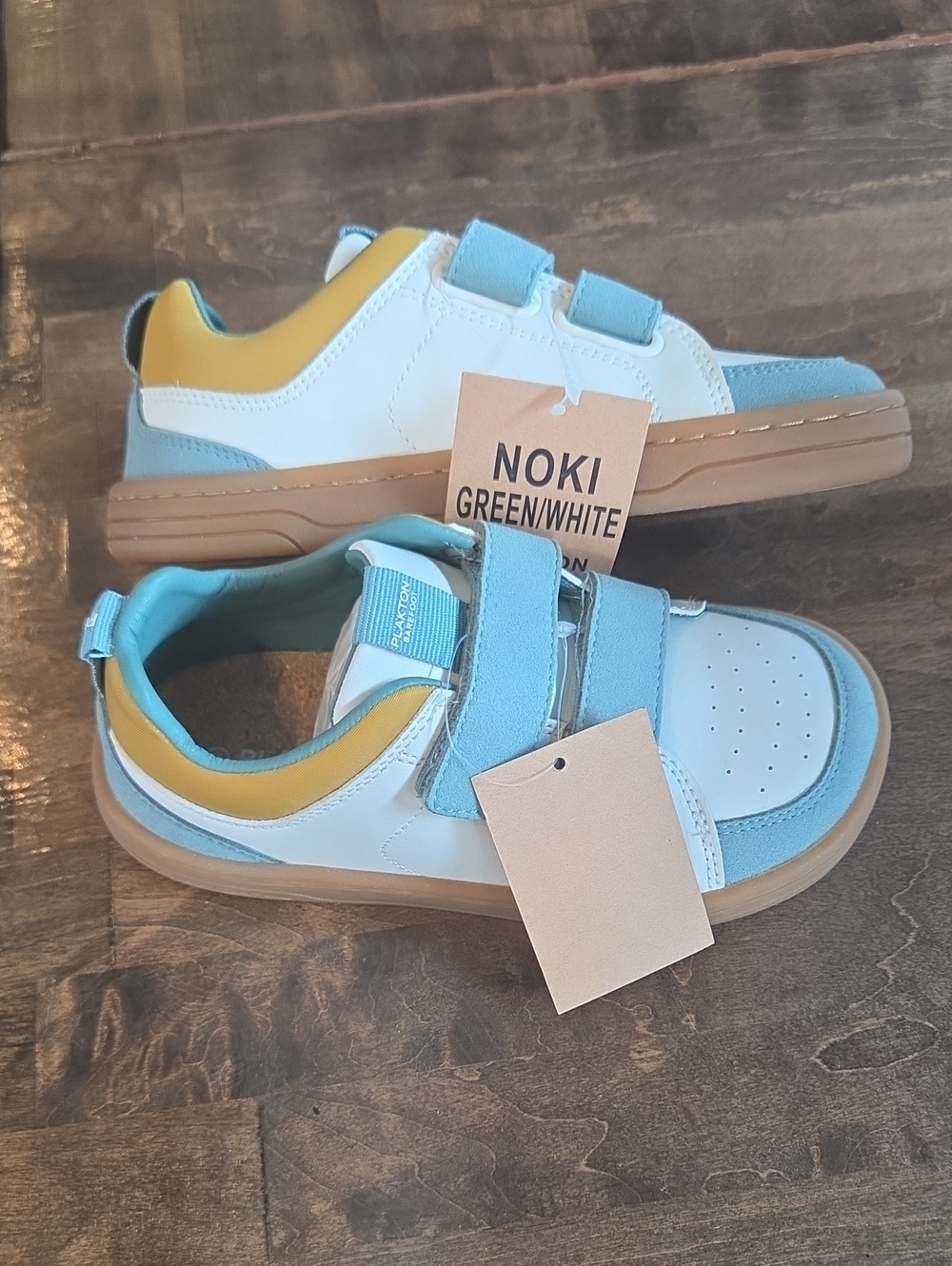 Plakton Size 13 Kids Blue/White Velcro Sneakers NEW